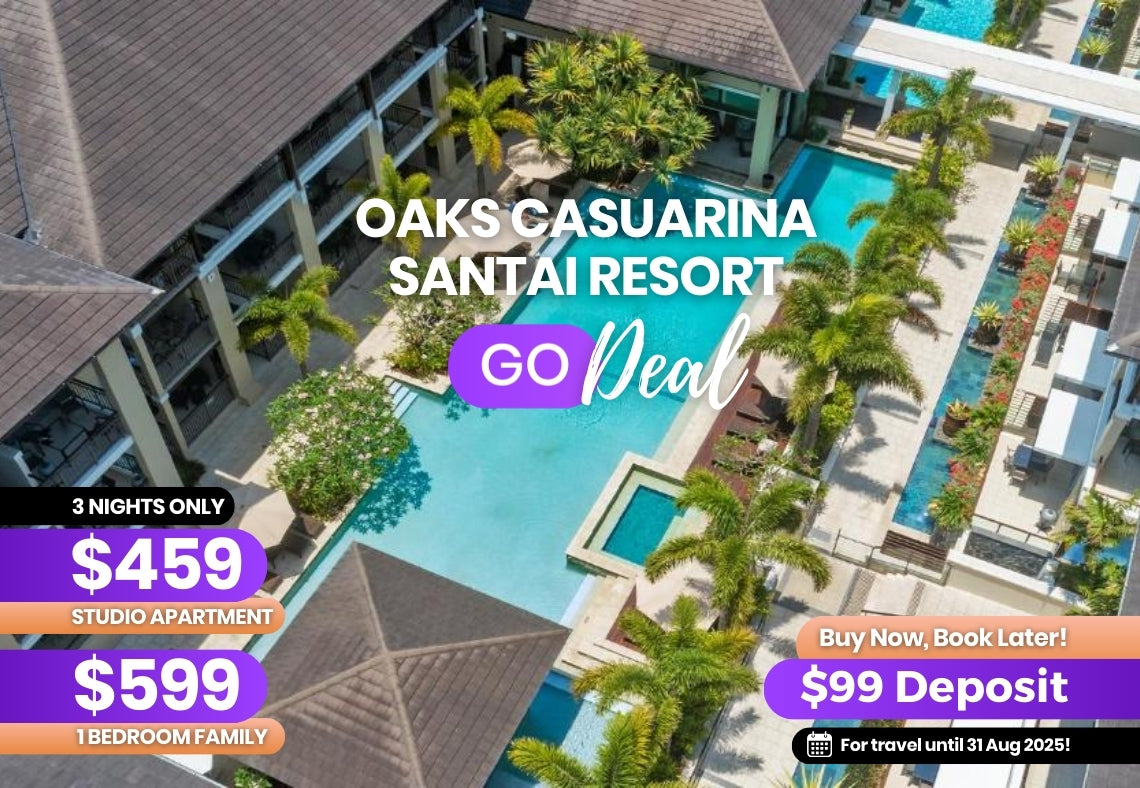 Oaks Casuarina Santai Resort  | Go Deal Voucher | $99 Deposit