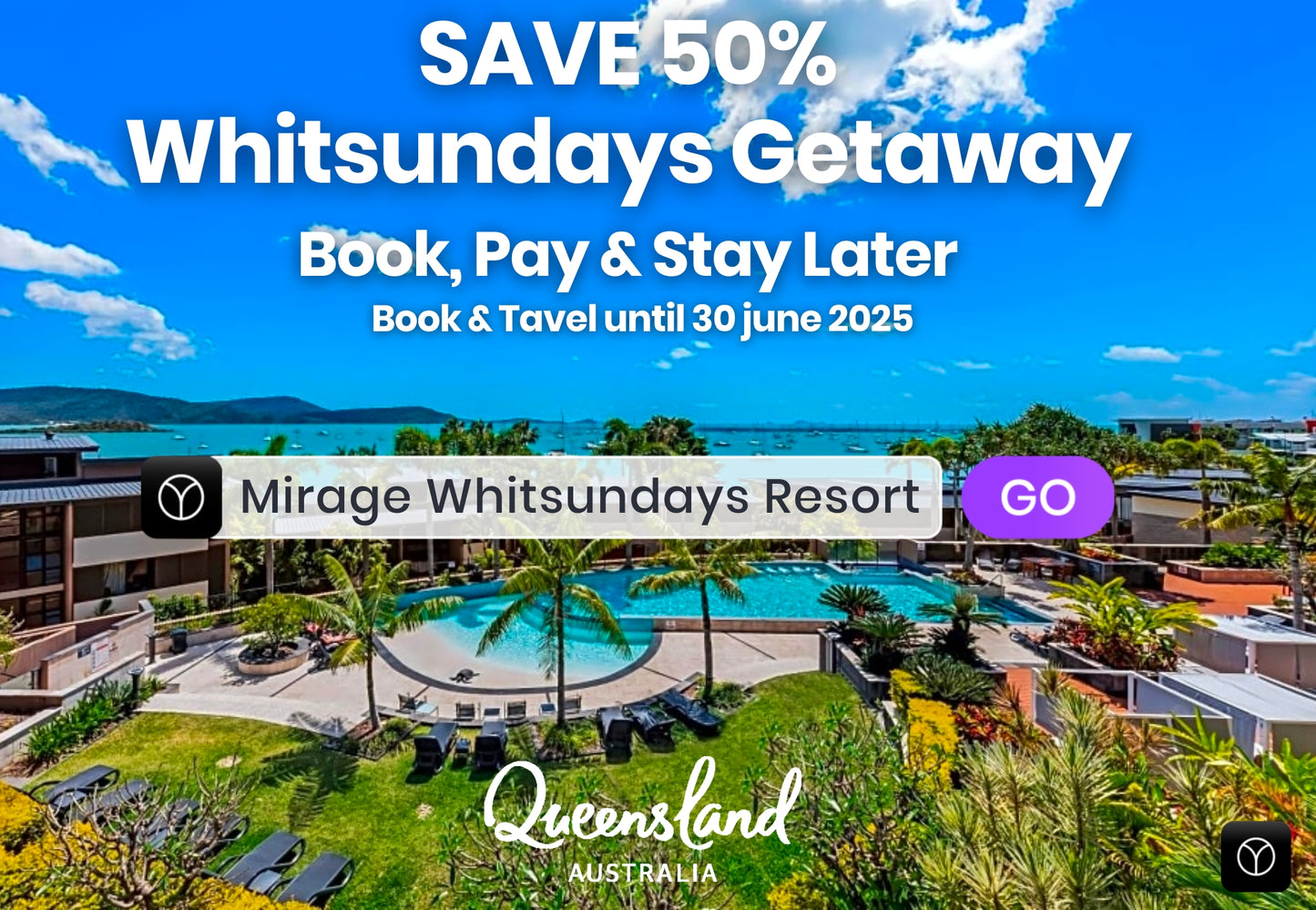 Mirage Whitsundays | GO Deal Voucher | $99 Deposit